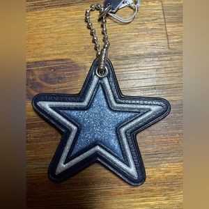NWT Coach GLITTER STAR BAG CHARM Leather